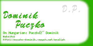 dominik puczko business card